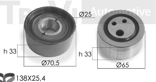 TREVI AUTOMOTIVE Hammasrihma komplekt KD1065